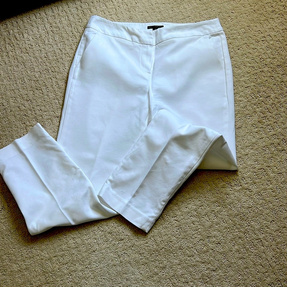 Women’s white  slacks.  Straight leg